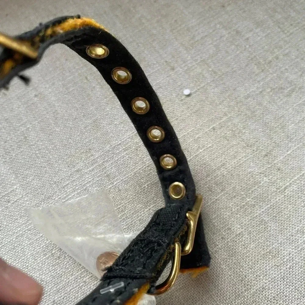 NWT Found My Animal x Free People Yellow Plaid Small Collar